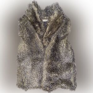Jack by BB Dakota Brown/Tan Fax Fur Vest Women’s Medium
